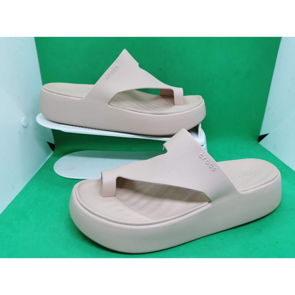 Crocs Getaway Platform Toe Loop 210834 Sandstone … - image 2